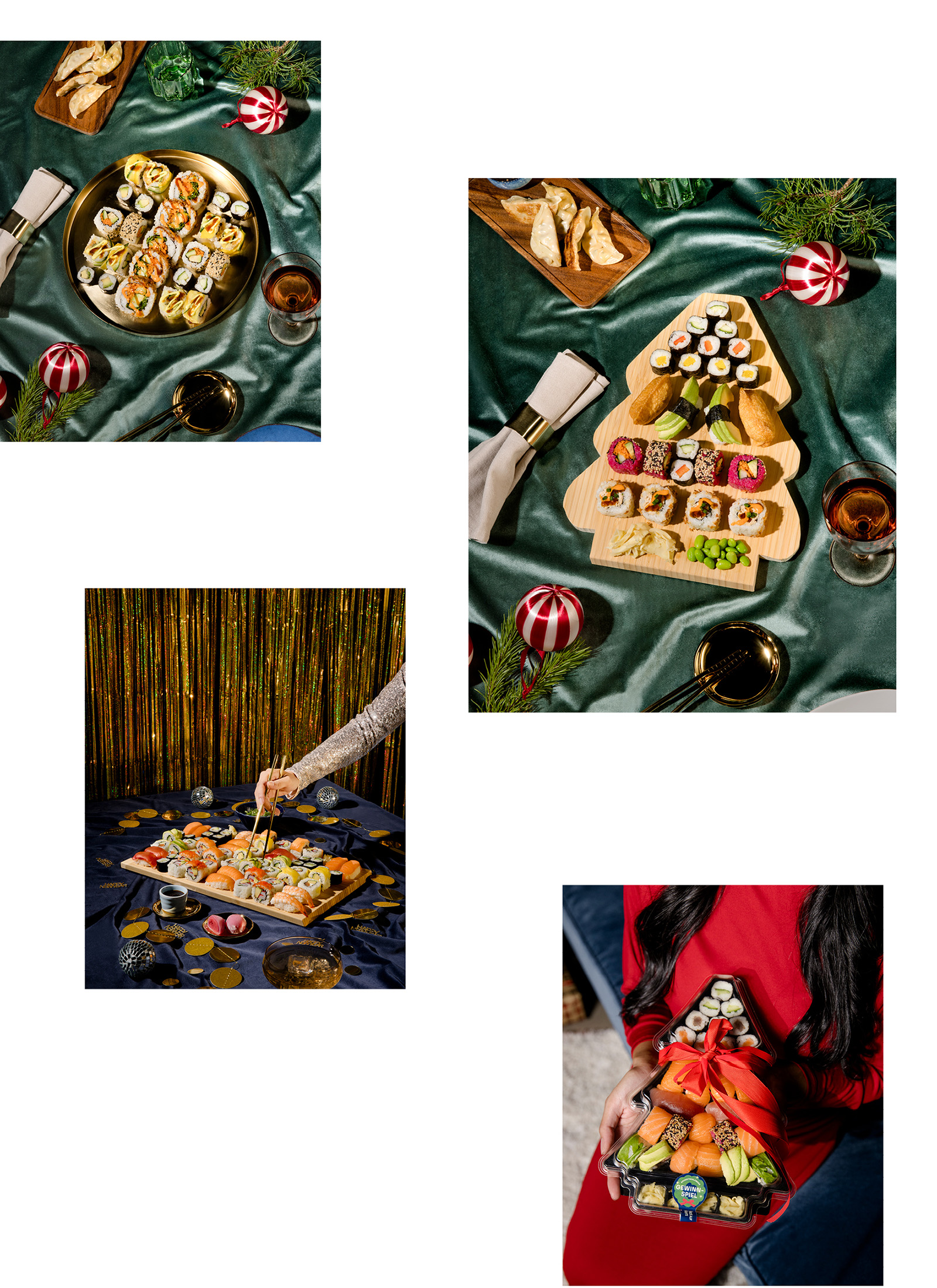 Foodfotografien Weihnachtsessen mit Sushi